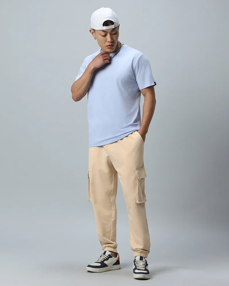 bewakoof  Men's Brown Oversized Cargo Warm Joggers for Men | Best Price UAE